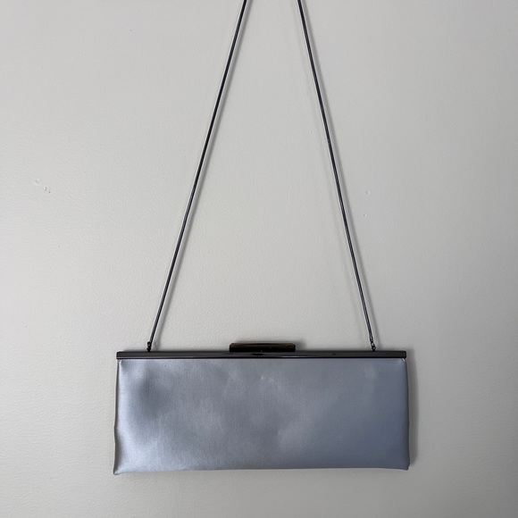 Used Glint gray/silver clutch - Picture 1 of 17